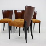 1950s Jindrich Halabala dining chairs H-214 for UP Závody set of 4