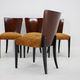 1950s Jindrich Halabala dining chairs H-214 for UP Závody set of 4