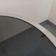 Vintage oval dining table in smoked glass and chrome metal, Space Age style.