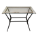 Antique side table in metal and glass
