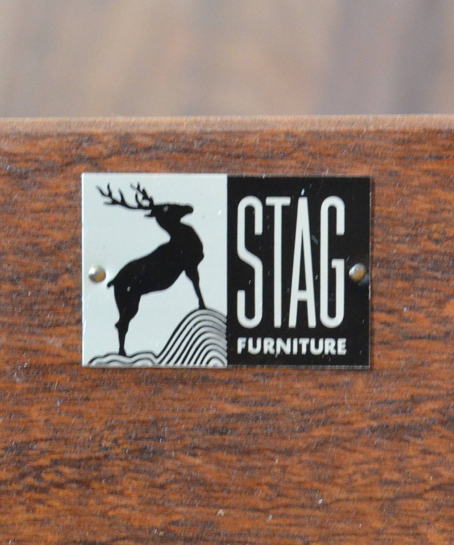 Console/Coiffeuse/Tiroirs/Siège en teck vintage « Cerf » du milieu du siècle