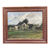 oil on panel Unsigned Landscape of Loire Atlantique