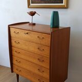 Teak Dresser with 5 drawers Norway, 1960s.