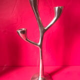 Organic vintage aluminum candlesticks