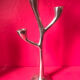 Organic vintage aluminum candlesticks