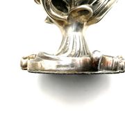 Paire de chandelier rococo, métal argenté