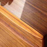 Vintage zebrano and walnut furniture from Morris of Glasgow.