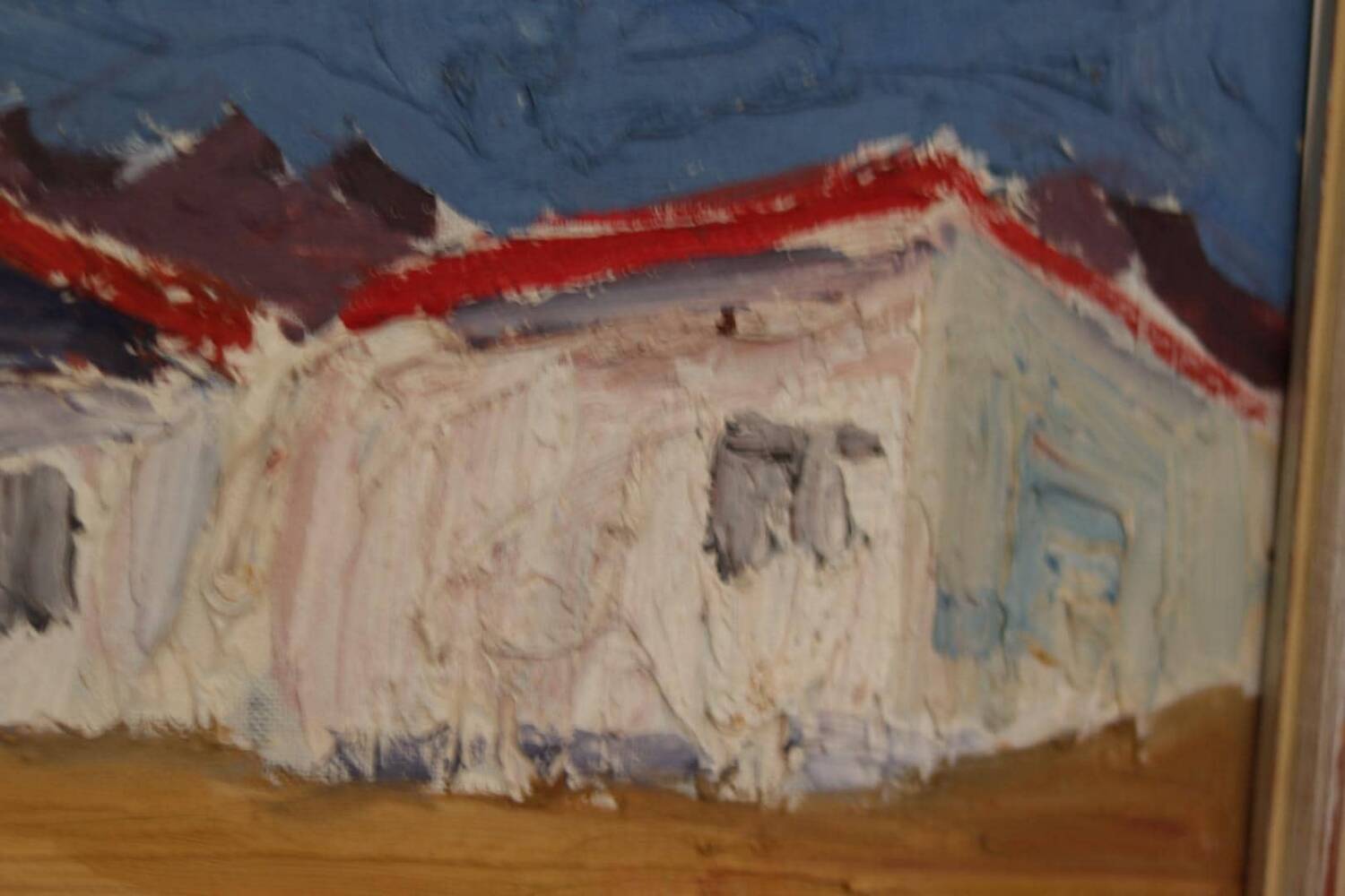 Swedish Oil on Canvas – “Boat” by Thord Leonard – Vintage & Framed