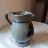 Pitcher in blue Alsace stoneware