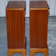 Vintage Georgian Style Walnut Bedside Tables, Set of 2