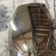 Vintage Luigi Fontana oval mirror smoked glass from the 70s