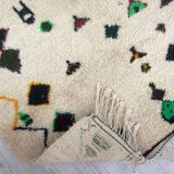 Handmade wool Berber rug 147 x 122 CM
