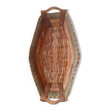Rattan basket with handles