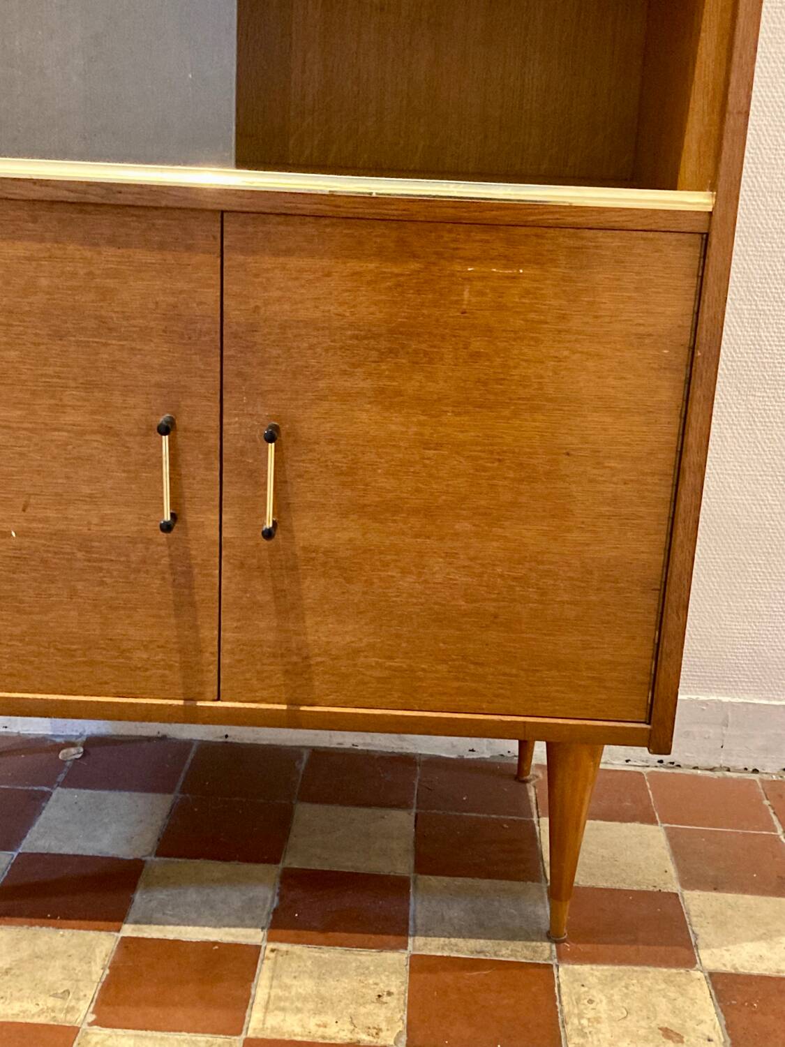 Vintage Scandinavian design display cabinet