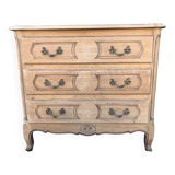 Louis XV style 3-drawer chest of drawers in oak