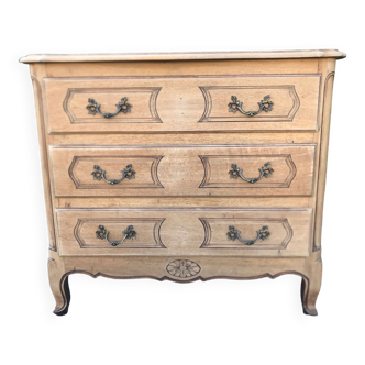 Louis XV style 3-drawer chest of drawers in oak