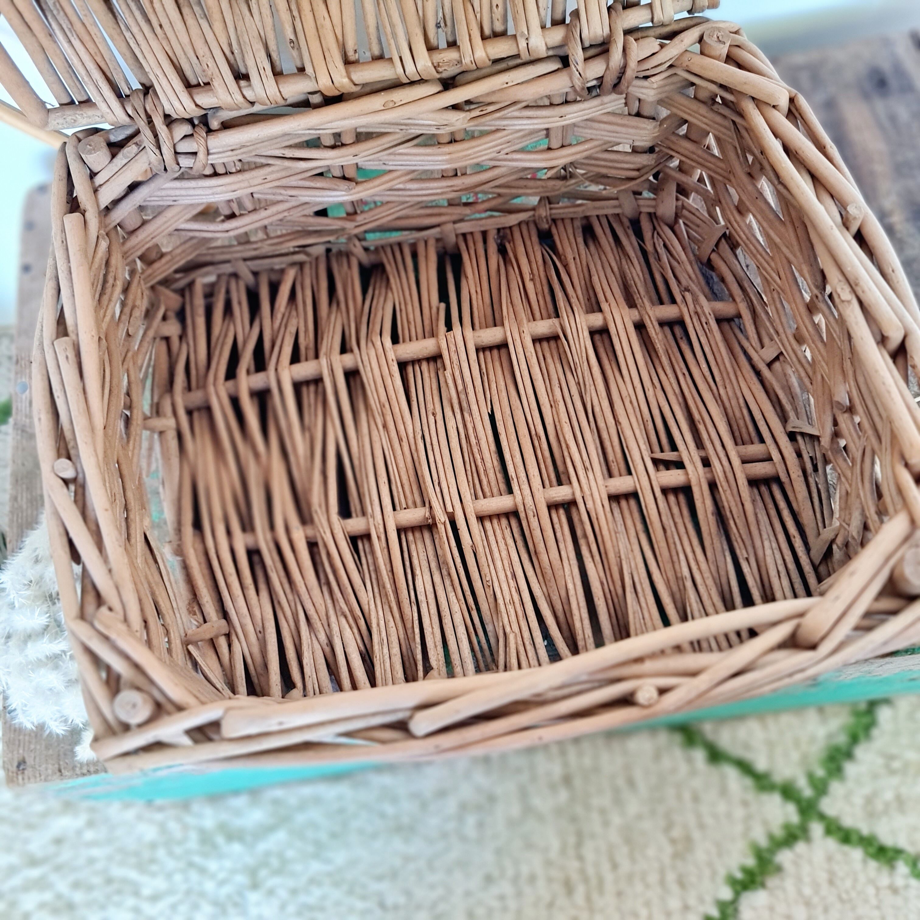 Vintage rattan trunk