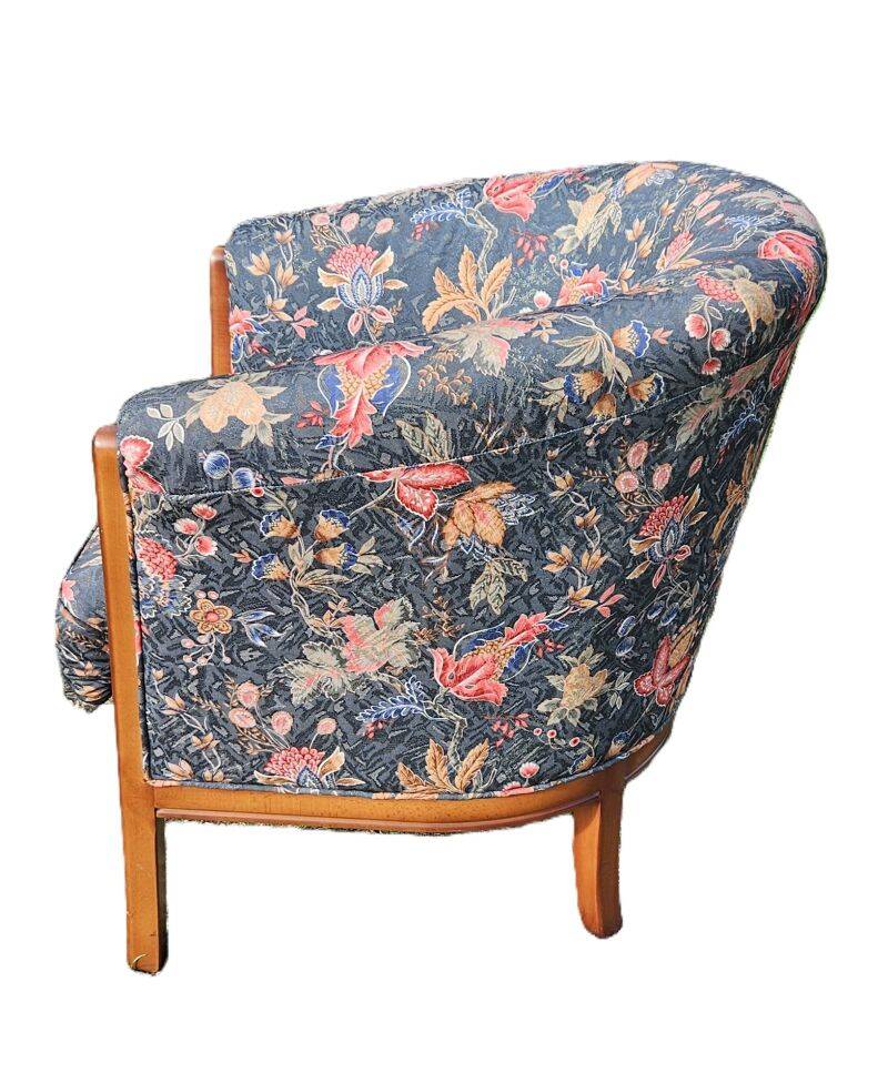 Satin Fabric Basket Chair