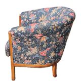 Satin Fabric Basket Chair