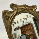 Miroir en laiton art nouveau
