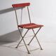 Antique red folding garden chairs (circa 1920). Set of 4 pieces