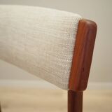 Set of four teak chairs, Danish design, 1960s, manufactured by N. & K. Bundgaard Rasmussen