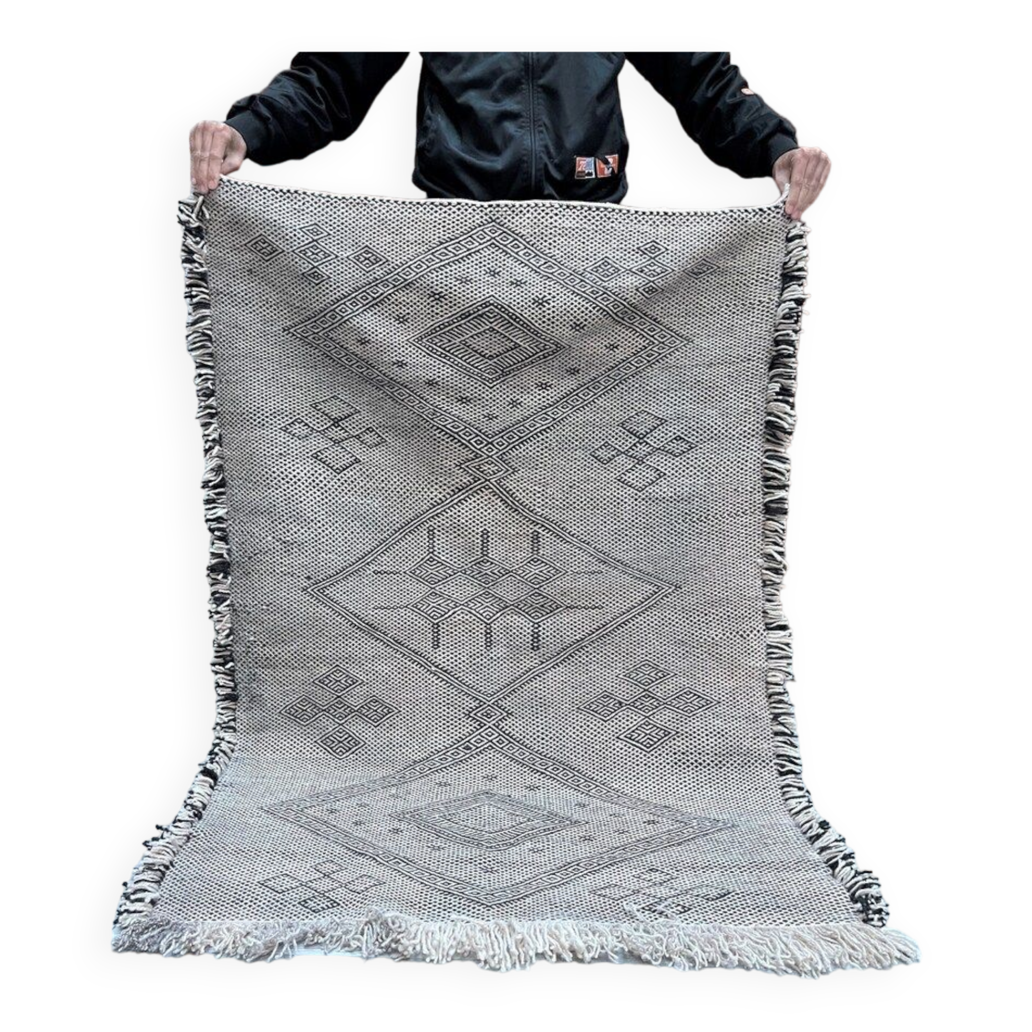 Moroccan Zanafi rug, Scandinavian rug, mid century decor, mid century furniture