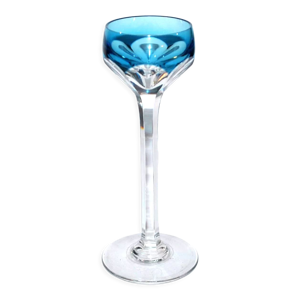verre à liqueur bleu