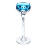 Verre à liqueur bleu en cristal de Saint-Louis modèle Bristol overlay 1930