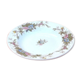 Old hollow dish Polychrome earthenware Floral decoration Diameter: 255mm