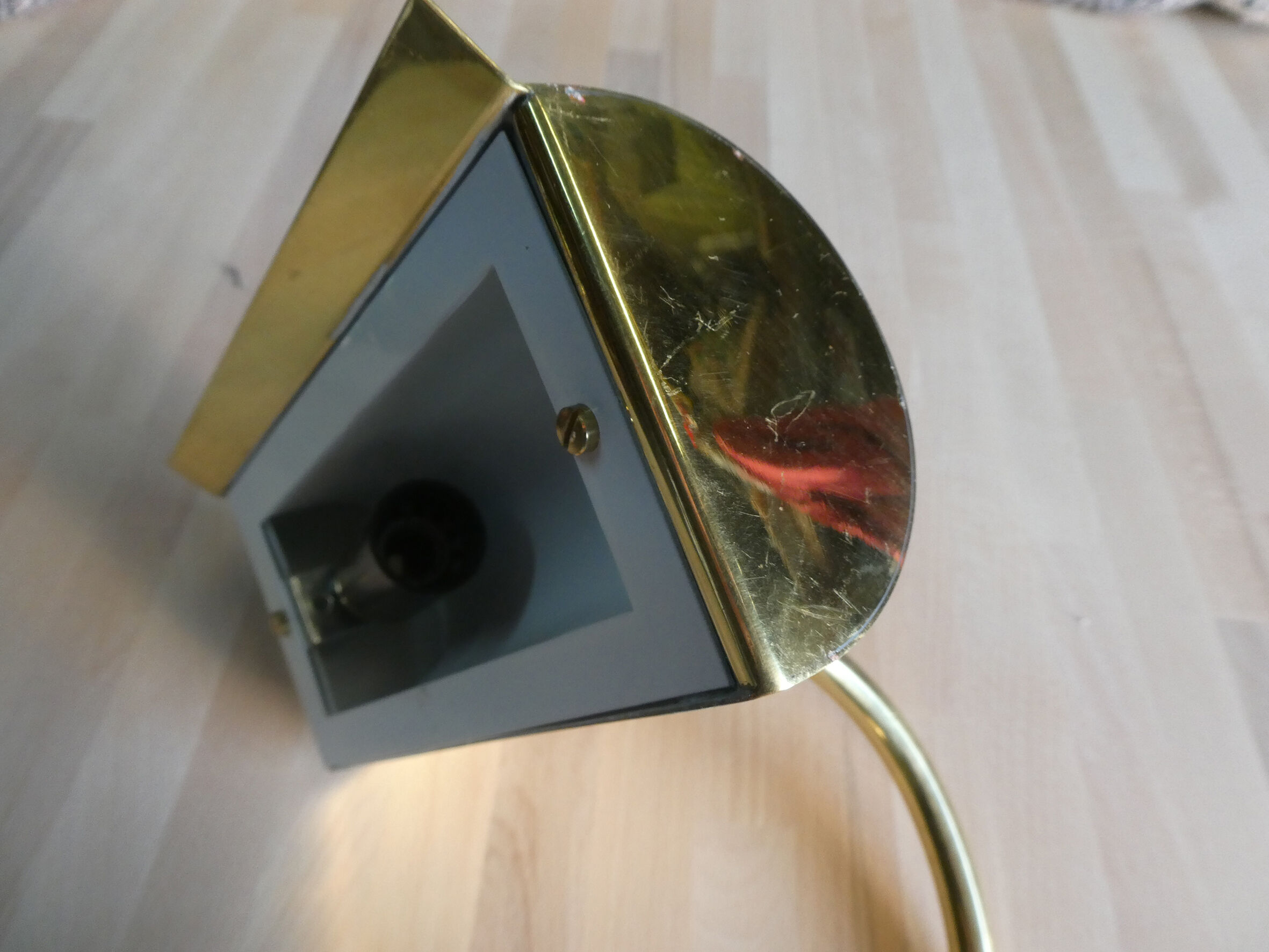 Design golden wall lamp by Sergio Bernardi - Italy