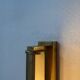 Pair of vintage modernist adjustable wall lights, brass, France 1970.