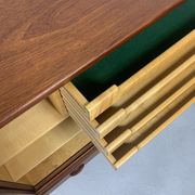 Danish midcentury teak credenza highboard by Ejvind A Johansson
