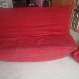 Ensemble TOGO de Ligne Roset-Alcentara Rouge-Canapé lit-Chauffeuse dangle-chauffeuse
