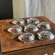 7 vintage shell-shaped bowls in Pyrex glass from France