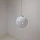Italian Murano Glass Globe Chandelier with Brass Accents, 1970s