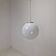 Italian Murano Glass Globe Chandelier with Brass Accents, 1970s