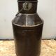 Old milk pot + metal lid vintage decoration