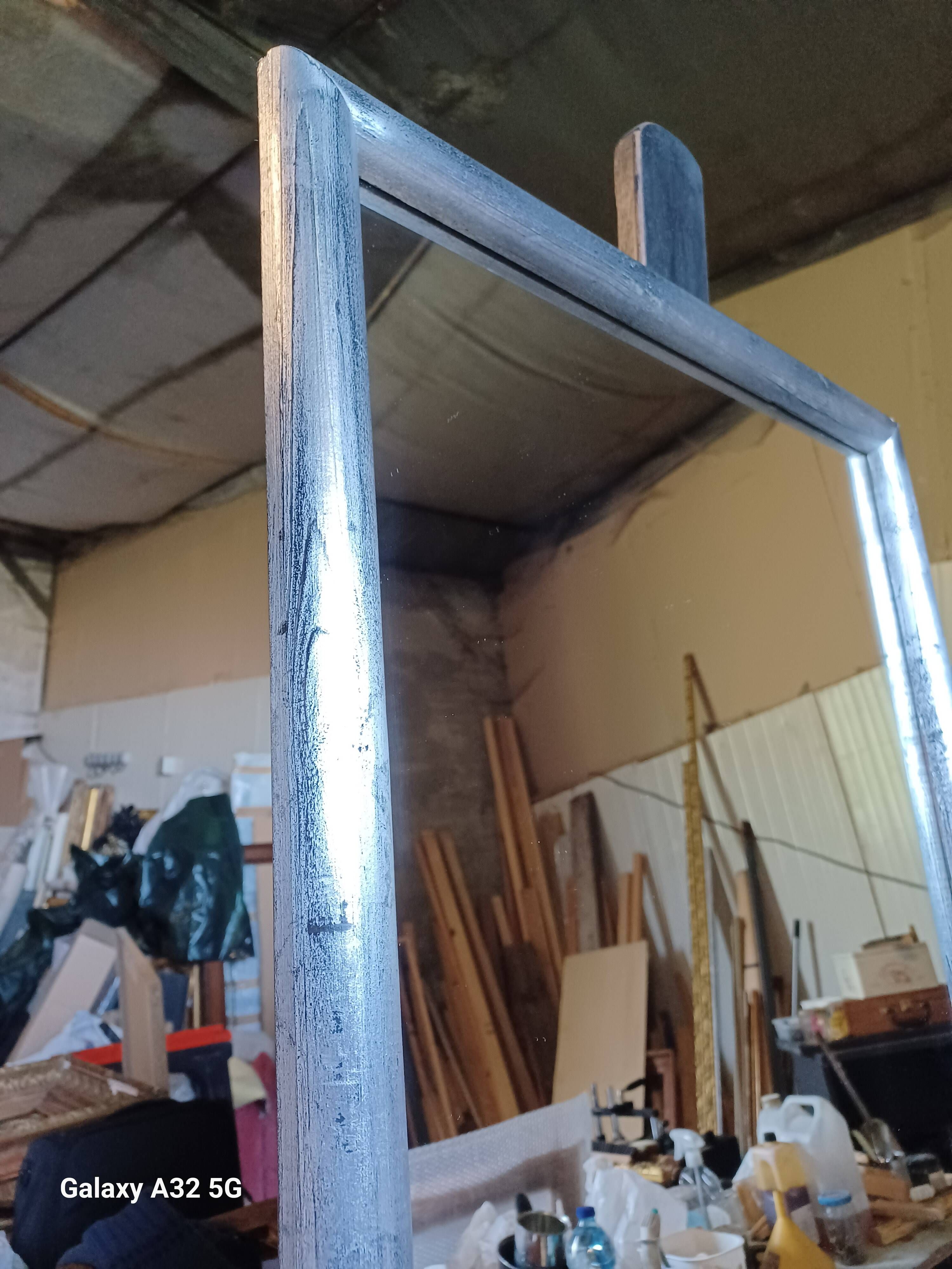 LARGE SILVER FLOOR MIRROR (GATSBY model)