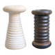 Ensemble de 2 vases vintage - céramique nervurée