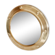 Brass witch's eye porthole mirror