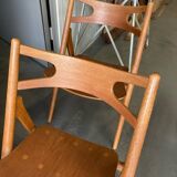 Chaises CH29 Sawbuck par Hans Wegner pour Carl Hansen & Son. Lot de 4