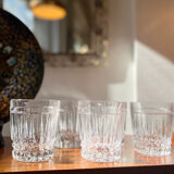 Set of 5 Val Saint Lambert whiskey glasses