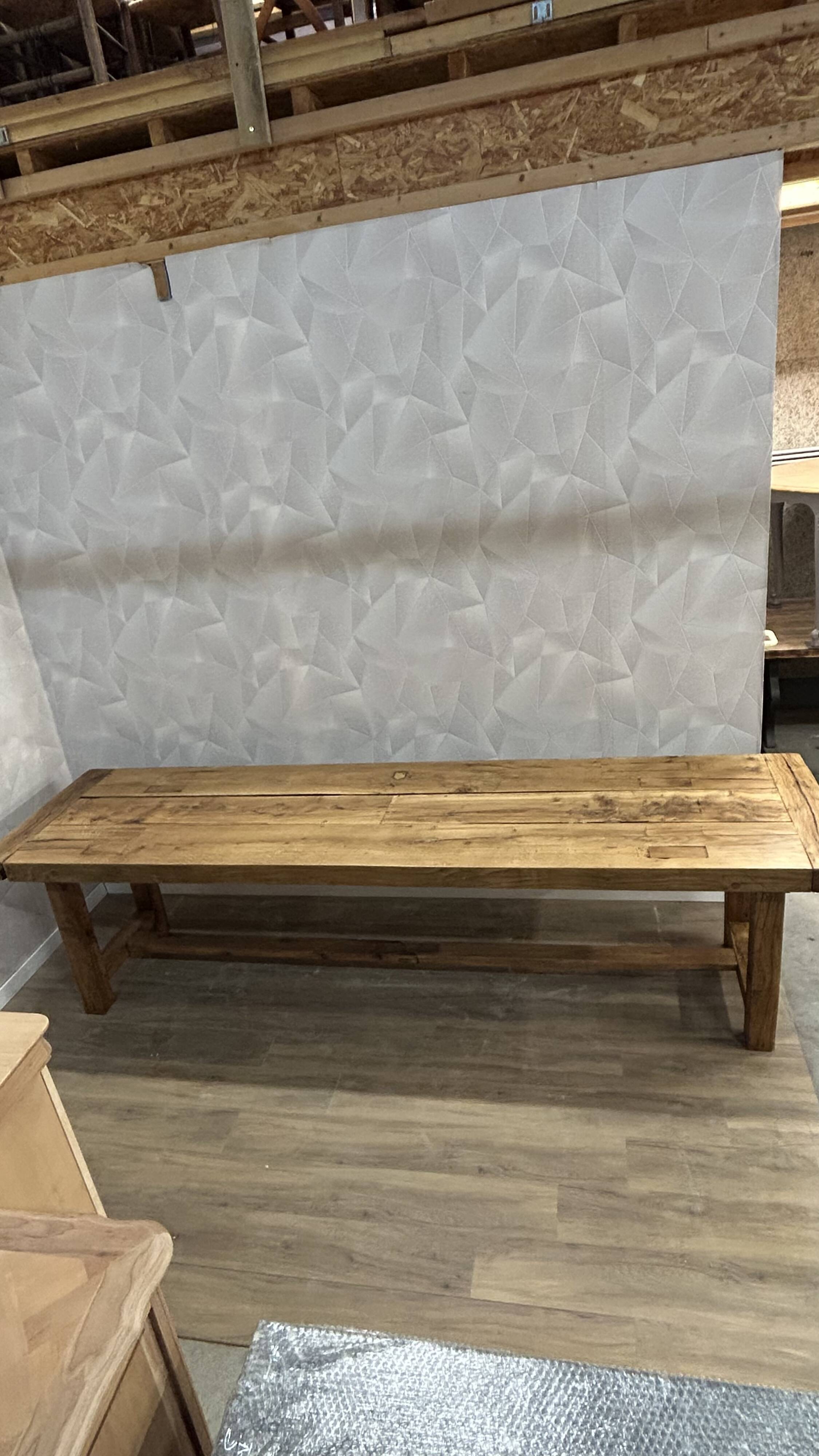 Genuine farmhouse table in renovated solid oak