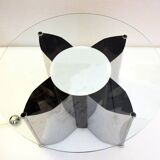 Space age Italian coffee table in steel with lighting, 1970s