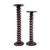 Pair of old wooden harness press screws