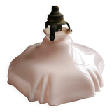 pink glass light fixture