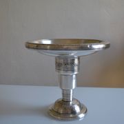 coupe centre de table art déco métal argenté 1930