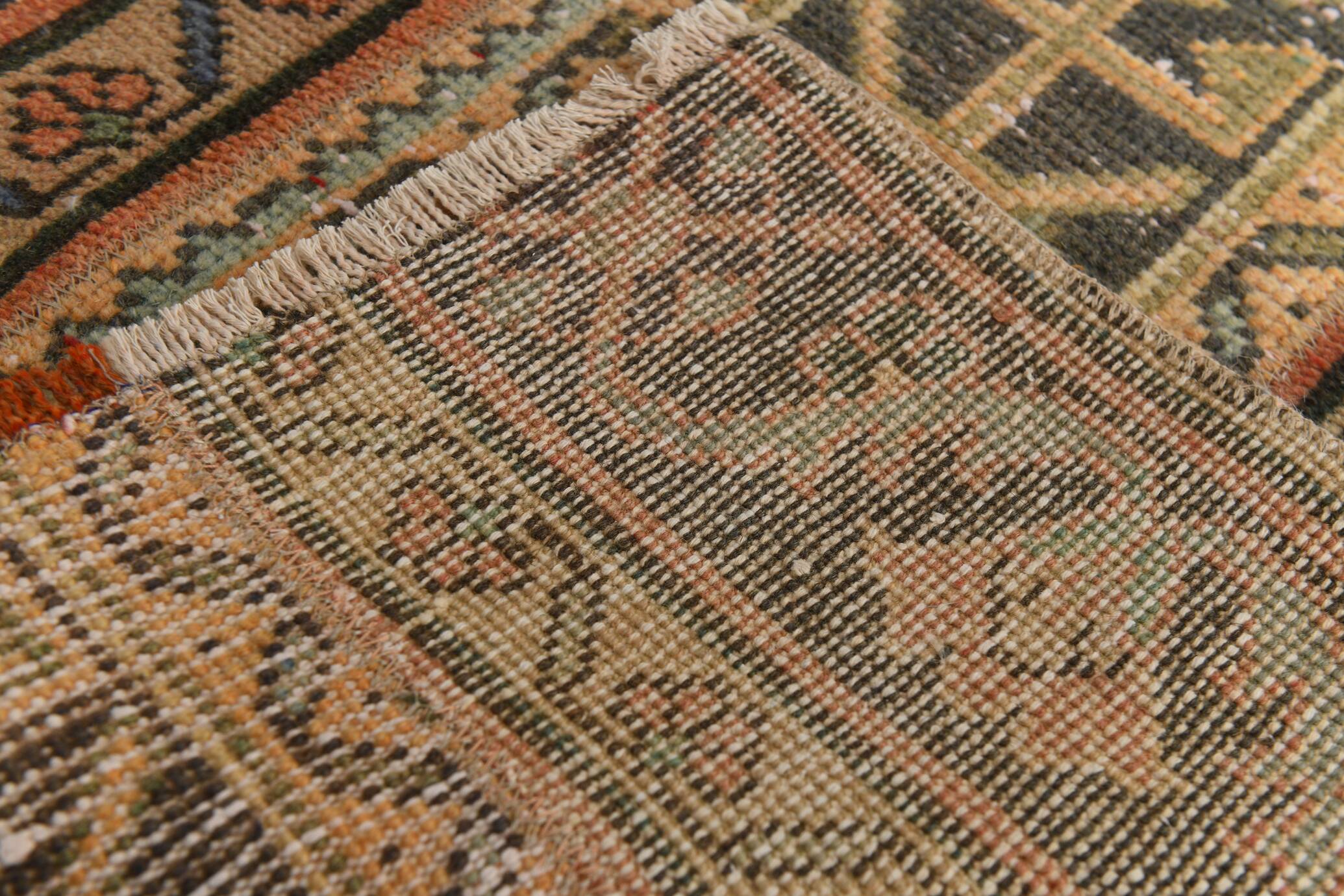 Salmon & Cream Turkish Vintage Runner Rug, 70x262Cm