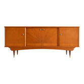 Vintage enfilade from the 50s-60s in geometric fan marquetry.